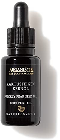 ARGAND'OR KAKTUSFEIGENKERNÖL BIO 20 ml - VERGLEICHSSIEGER 2024 (vergleich.org) kaltgepresst - 100% rein, fair, nachhaltig, vegan - Zertifizierte Biokosmetik - Gesicht, Altersflecken, Pickel