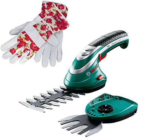 Bosch ISIO 3 III Cordless Shrub Grass Shear Hedge Cutter Multi Tool Set & Gloves