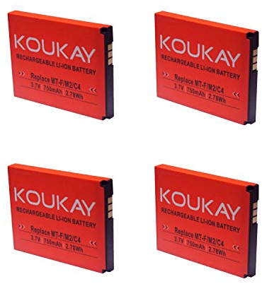 4X Akku für AVM Fritz!Fon MT-F M2 C4 C5 312BAT016 312BAT006 FritzFon DECT MTF mit 750mAh