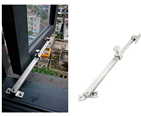 Loong Reform 335mm Casement Window Stay Stainless Steel Security Window Latches Adjustable Telescoping Wind Brace
