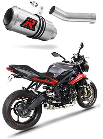 DOMINATOR Terminale di Scarico Marmitta Silenziatore GP compatibile con STREET TRIPLE 675 2013-2016