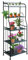 CXRYLZ-FUR Support de Plante en Métal à 5 Niveaux, Pot de Fleur Étagère de Rangement avec 10 crochetsde, Intérieure Extérieure Fer Organisateur de Maison pour le salon de balcon de Jardin - Noir