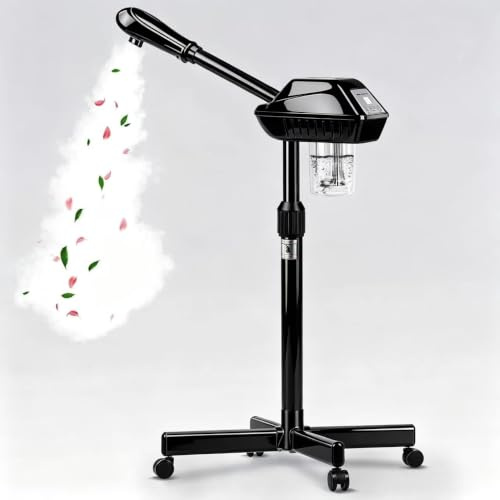lailelaodi Facial Steamer on Wheels,Face Steamer for for Deep Cleansing and Hydration with Timer Function for Spa, Salon and Home Use