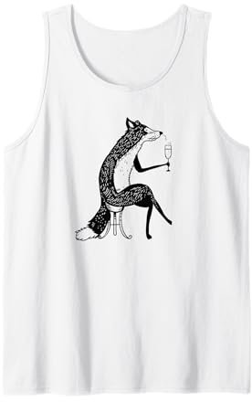 Fox lève une coupe de champagne mousseux et fait éclater le champagne Débardeur