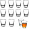 12 PCS Bicchierini da Liquore, Bicchieri Grappa Vetro, Set Utensili da Bar, Bicchiere da Vino a Forma di Uovo, 35ml/3cl Bicchierini Shot a Base Spessa, Bicchieri da Shot Trasparenti