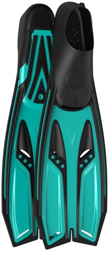 Greatever Snorkel Fins with Full Foot Pocket Durable Long Diving Fins Professional Snorkel Gear for Snorkeling Diving Freediving Adults Men Women