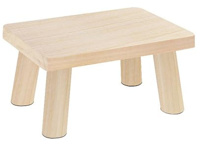 CHZIMADE Wooden Stool Foot Rest Stools Plant Stand Indoor Step Stool Portable One Step Stools for Home Decoration 30CM #1