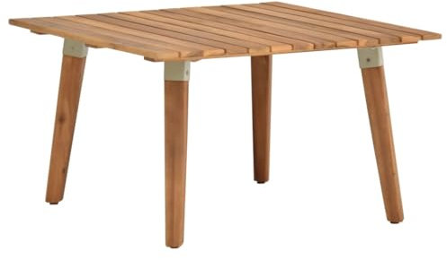 Myheimly Garten-Couchtisch 60x60x36 cm Massivholz Akazie Beistelltisch Gartentisch Kaffeetisch Teetisch Holztisch Balkontisch