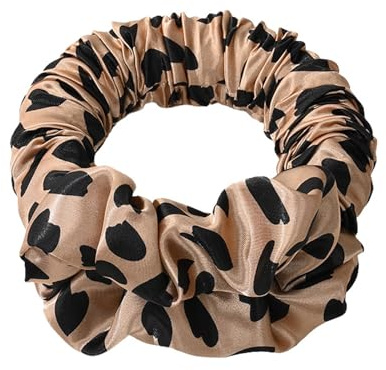 Huoflame Lockenwickler Ohne Hitze für Frauen – Heatless Hair Curler Scrunchie Set für Natürliches Styling – Leichtes Schlaf Lockenband für Overnight Curls – Perfekt für Reisen und Zuhause, Brown Dots