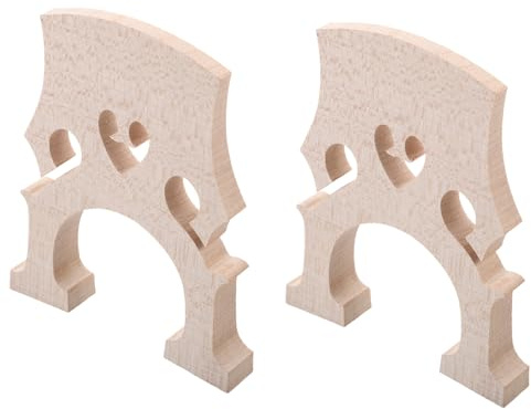 ULTECHNOVO 2pcs Cello Bridge Maple Wood Natural Tone Replacement Parts Professional Accessories for Learning and Practice with Fine Grain Texture