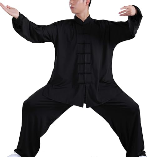 XUHCLY Abbigliamento per Arti Marziali,Tuta Tai Chi,Uniformi Tradizionali Cinesi per Tai Chi Qi Gong Wing Chun,Costume Uomo Donna Ice Silk(Size:XXL,Color:C)