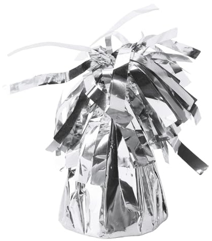 ZASCHMOY 6 St Metalliska Ballongvikter Aluminiumfolieballongankare Heavy Duty Återanvändbara med Toppring för Bröllopsfestdekorationer (Silver)