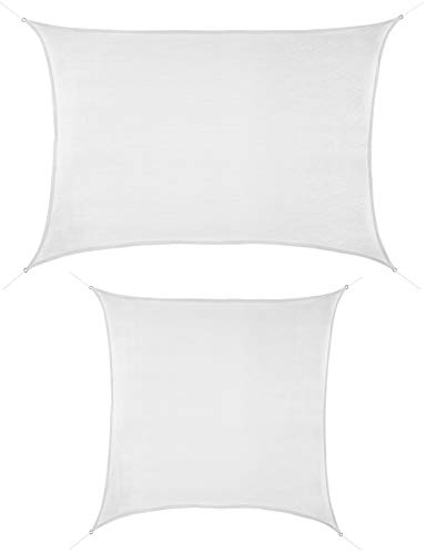 BB Sport Sonnensegel 3m x 3m Kokos HDPE Rechteckig UV Schutz Garten Terrasse Camping Sonnenschutz Windschutz Schattenspender