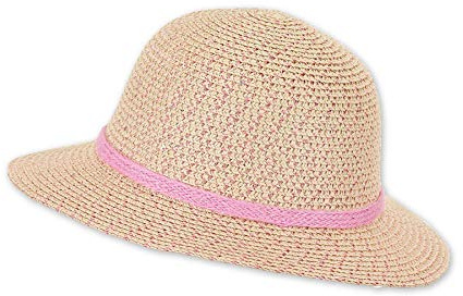 Sterntaler Strohhut Pailletten - Modischer Hut mit glitzernden Pailetten - Mädchen Sonnenhut - Baby und Kinder Kopfbedeckung - Strandkappe - Sand, Größe 47