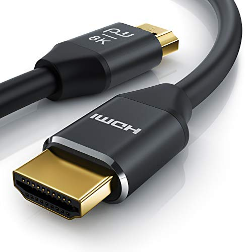 CSL - 0,5m 50cm 8K HDMI Kabel 0,5 Meter 8K @ 60Hz 4K @ 120Hz mit DSC ARC 3D Highspeed Ethernet HDTV UHD II Dynamic HDR-10+ Variable Refresh Rate VRR Dolby Vision Kompatibel TV PS5 PS 5 XBOX Series X