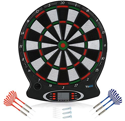 Elektronische Dartscheibe mit weicher Spitze, 6-teiliges Dart-Set mit professioneller elektronischer Dartscheibe LCD-Score-Anzeige mit Darts