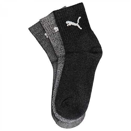 PUMA Mixte Short Chaussettes, Anthracit/Gris, 39-42 EU