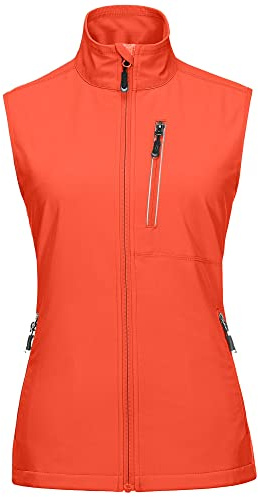 33,000ft Women's Lightweight Running Vest Outerwear with Pockets, Windproof Sleeveless Jacket for Golf Hiking Travel