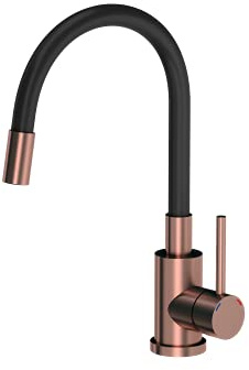 VBChome Kupfer Spültischarmatur Flexibel 360°drehbar Edelstahl Küche Wasserhahn Küchenarmatur Einhebel Spültischbatterie Spüle Mischbatterie Kalt-warm