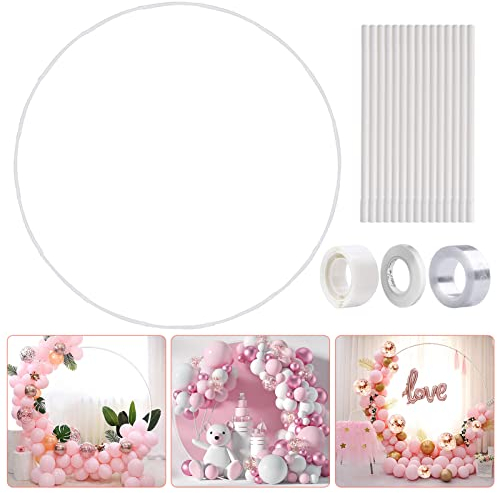 Kit Arco Palloncino Rotondo,Kit Cornice Cerchio Palloncino,Cerchio per Palloncini Struttura,Arco Palloncini Kit Ghirlanda,per Matrimoni,Compleanni, Feste