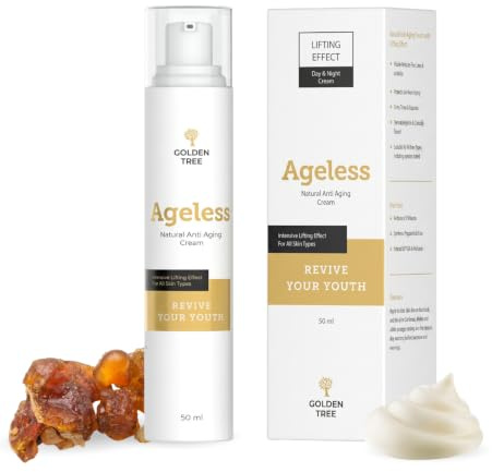 Golden Tree Ageless Anti-Falten Creme, 50 ml | Tag und Nacht Feuchtigkeitspflege, Für trockene Haut, Glättende und pflegende Formel, Für alle Hauttypen