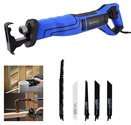 Electric Saw, Reciprocating Saw 900W, Saber Saw 2800 RPM Variable Speed, 28mm Stroke Length, Tool-Free Saw Blade Change, Electric Saws for Cut Wood, 5 Saw Blades for Wood, Metal, PVC