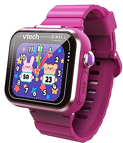 Vtech KidiZoom Smart Watch MAX Lila I Kinder-Smartwatch mit Duokamera I Touchscreen I 1,69 Zoll I Spiele, Apps, Musik I mit Elternkontrolle I spritzwasserfest I Für Kinder von 5–12 Jahre