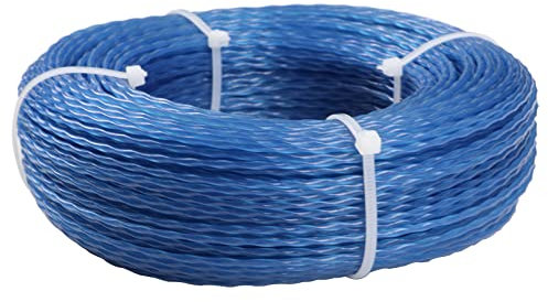 Grass Strimmer Line Trimmer Cord Twist Lines Universal Replacement Trimmer Lines Star Line Eater Weed Strimmer Wire String Brush Cutter for All Garden Grass Strimmers (2.0MMx90M)