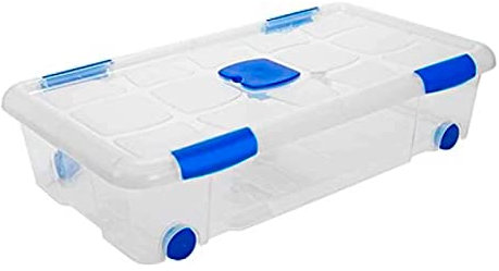 Acan Tradineur - Caja de Almacenamiento - Fabricado en plástico - Contenedor para almacenar juguetes, Libros, ropa, mantas - N.º 11-41,2 x 73,2 x 17 cm - 30 Litros