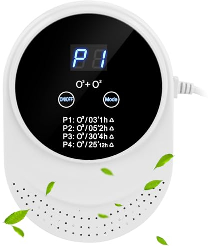 YUNYODA Luftreiniger Ozongenerator Geruchskiller, Air Purifier, Air Ozonizer Generator, Luftreiniger Allergiker mit 4 Loop-Modi, Ozongerät Ozonisator für Badezimmer, Küche, Rauch, Autos, Haustiere