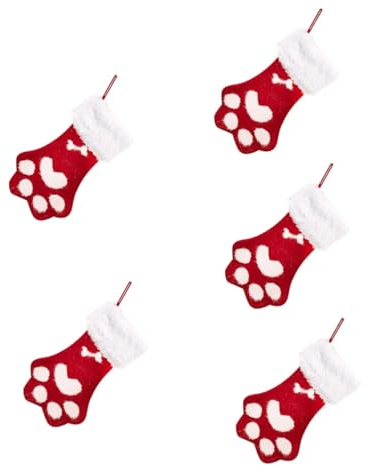 MAGICLULU 5st Cat's Claw Weihnachtsstrumpf Dekorationen Für Zuhause Weihnachtssocken Tasche Katze Hund Weihnachtsstrümpfe Weihnachtsgeschenktüten Weihnachten Wohnkultur Kind Drinnen Ornament