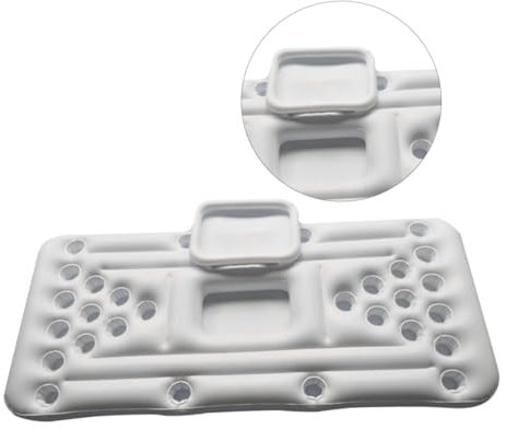 VANZACK Inflatable Table for Water Cup Hole Floating Bed Beer Cooler Outdoor Activities Pool Float Ice Bucket Row for Water Party