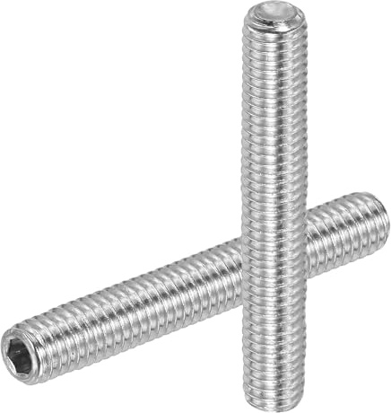 PATIKIL 6 Stück Madenschraube M6 x 50mm, 304 Edelstahl Madenschrauben Set für Türklinken Halterung Möbel Lampen Wasserhahn Reparaturen, Silber Innensechskant Gewindestifte Schrauben Set