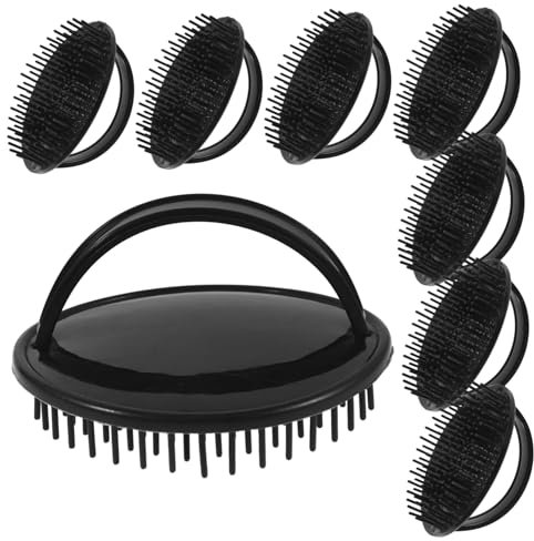 Happyyami 8pcs Scalp Massage Comb Silicone Bristles for Shampoo Brush Head Scrubber for Shower Hair Care Hair Scalp Massager for Deep Cleaning