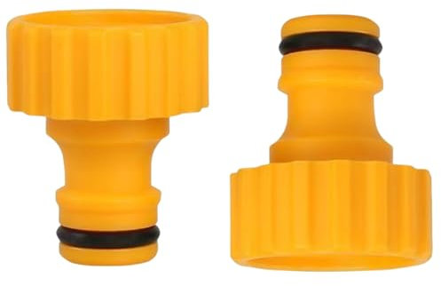 3/4 Inch Hose Connector, Outdoor Hose Faucet Adapter, Garden Hose Connector External Thread Faucet, Faucet Adapter Quick Connector for Garden Hoses (2PCS)