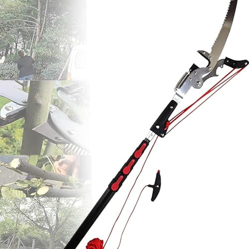 Podadoras telescópicas para árboles, Sierras de pértiga telescópicas Profesionales, Sierra de podar Extensible en Altura, Sierra de Ramas para jardinería, podadora de pértiga con polea de TR