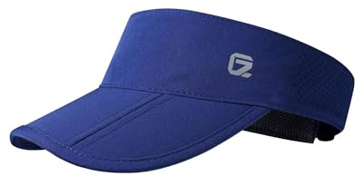 GADIEMKENSD Summer UPF 50+ Foldable Visor Hats Breathable Quick Drying Sun Visors for Women Reflective Tennis Cap Adjustable Golf Hats for Men Travel Sports Cycling Running Accessories Blue