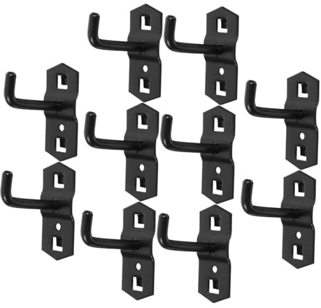 HOLIDYOYO Crochet Panneau Perforé Carré 10 Pièces Support Rangement Mural Durable Pour Étagère Organisation Atelier Bureau Facile À Installer