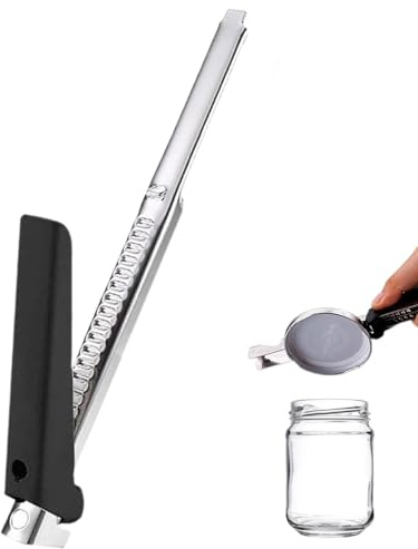 RLMVGBX Adjustable Jar Opener Non-Slip Easy Grip Bottle Lid Remover, Black