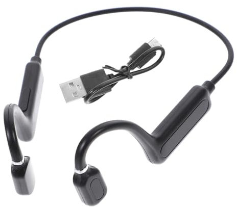 DIYEAH Auriculares Inalámbricos de Conducción Ósea Diseño Ergonómico Resistente al Agua Ejercicio y Actividades Deportivas Color Negro