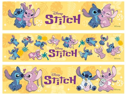 Dekora, Stitch Kuchenband, Essbare Dekorband für Torten, Offizielles Disney-Design, Perfekt für Kindergeburtstage & Motto-Partys, Einfache Anwendung 21x5 CM