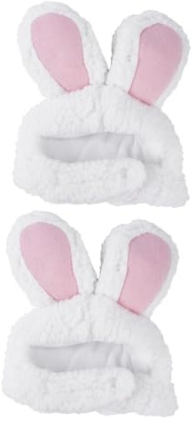 VICASKY 2 Fascia per con Orecchie da Coniglio Morbida e in Plush Copricapo Pet per Feste e Speciali Accessorio Animali Domestici e Confortevole