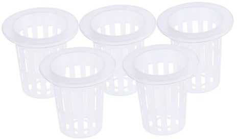 YOSADIER 50 pièces Paniers Plastique Net Pots Hydroponie Résistants UV pour Culture sans Sol Aération Potager Intérieur Laitue Jardinière Légumes