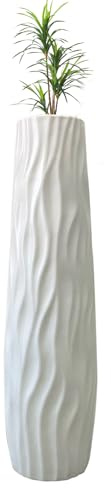 Penlimly Grand vase décoratif de sol | Grand vase sur pied de 58 cm – Centre de table moderne grande décoration pour mariage, salon, cuisine, lieu de travail, maison, ferme, chambre à coucher