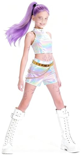 KKSJK Anime Cosplay Costume, Disfraz de cosplay infantil con chaleco, pantalones cortos, cinturón, cremallera y pintura facial, disfraces infantiles para Halloween, carnaval, carnaval, vestido de