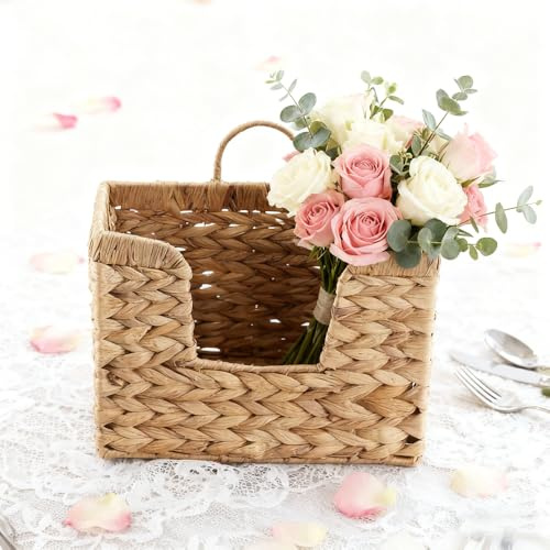 KiKiHong Hanging Storage Basket Hand-Woven Wall Hanging Basket