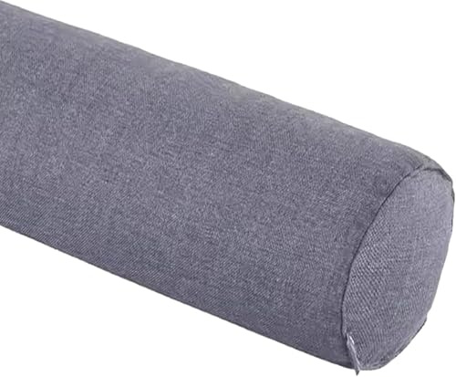 DOGACA Rundes Nackenkissen 15X40/15X60/100x20cm Nackenrolle Lagerungsrolle Kissenrolle Knierolle Bolster Side Sleeper(Grey,15x60cm6x24in)