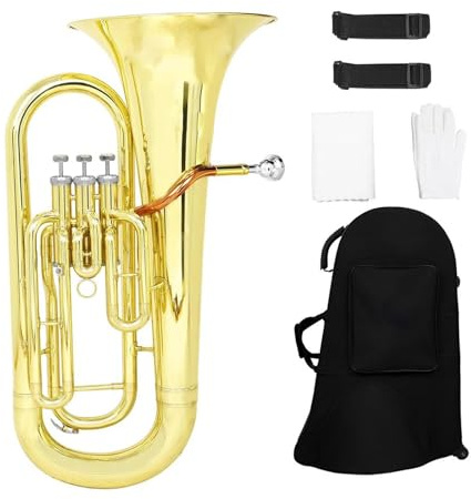 Euphonium Musikinstrumente Bb Flat Euphonium Messingrohrkörper 3 Tasten Baritonhorn Musikinstrument Professionelle Leistung