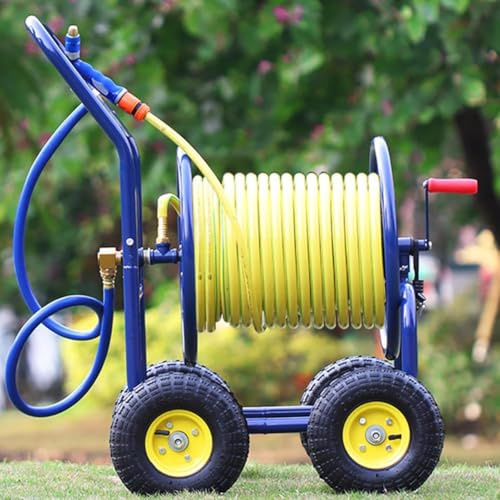 Carrello Avvolgitubo Da Giardino A 4 Ruote - Carrello In Metallo Resistente Per Uso Esterno, Contiene 150 M Di Tubo Da 1/2 Pollice (tubi Dell'acqua Non Inclusi) - Ideale Per Giardino E Paesaggio
