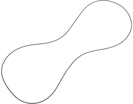ECSiNG Turntable Rubber Drive Belt 1940675222 950x2 mm Compatible with Pro-Ject Primary E